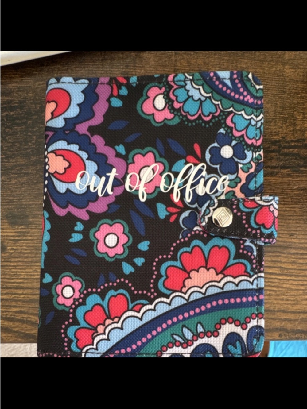 Colorful Floral 'Out of Office' Notebook Cover